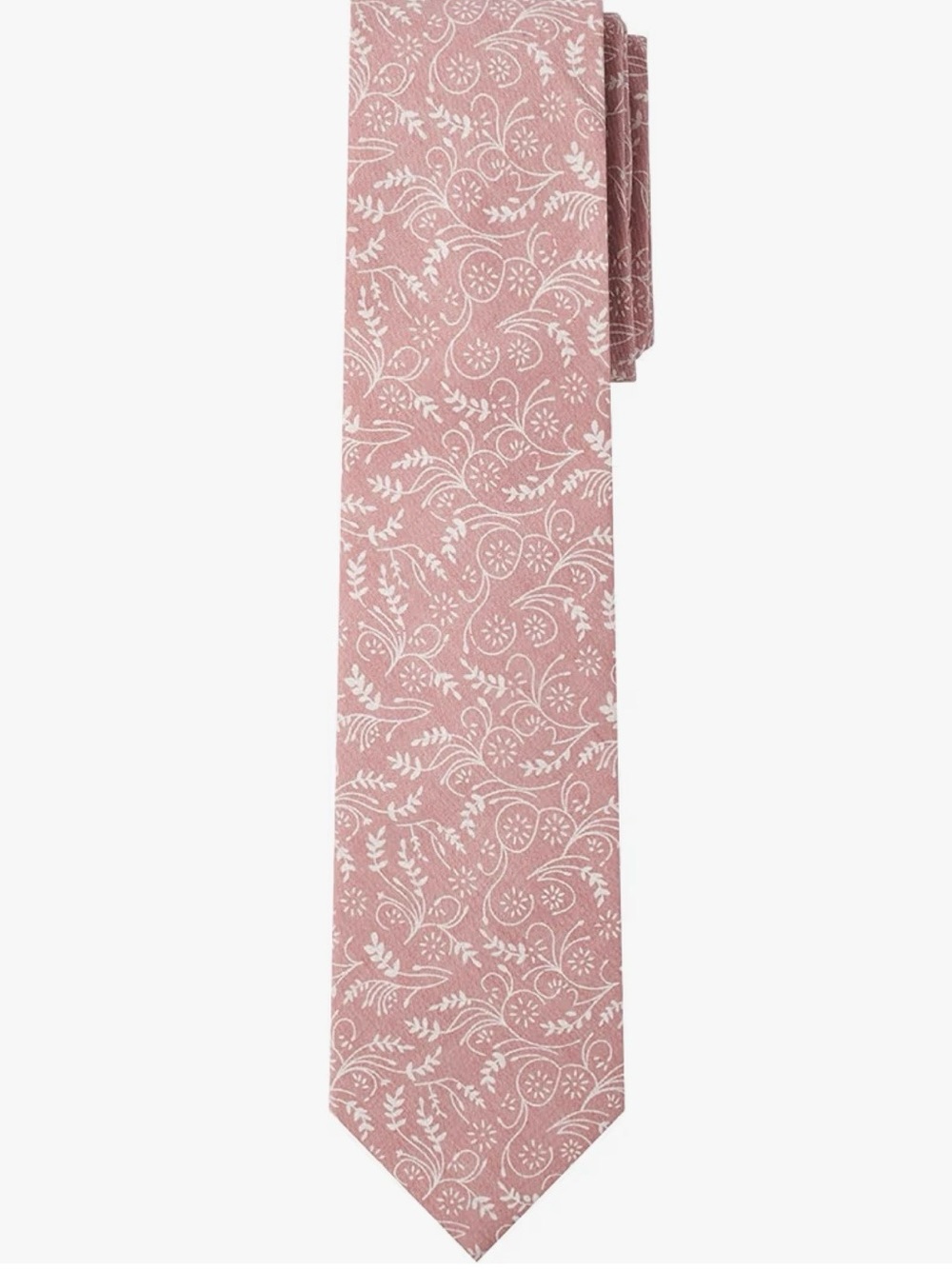 ✨ Jacob Alexander Pink Floral Cotton Tie & Pocket Square Set Wedding Groom ✨ - Picture 4 of 16